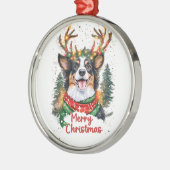 Cute Australian Shepherd Dog Metalen Ornament (Links)
