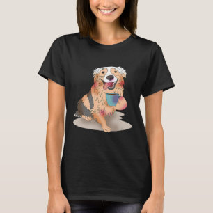 Cute Australian Shepherd Dog Owner Coffee Animal T-shirt