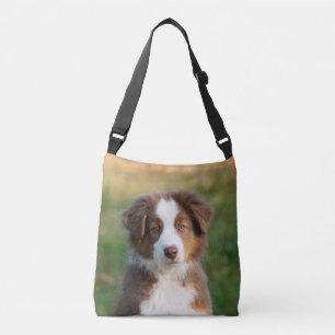 Cute Australian Shepherd Dog Puppy Photo op - Crossbody Tas
