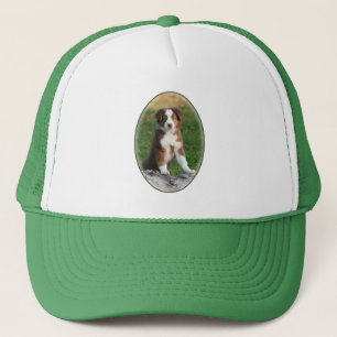 Cute Australian Shepherd Dog Puppy Photo - Trucker Pet