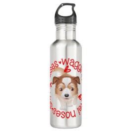 Cute Australian Shepherd Dog, Sloppy Kisses Waterfles