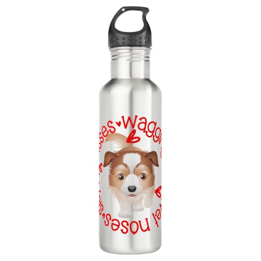 Cute Australian Shepherd Dog, Sloppy Kisses Waterfles (Voorkant)