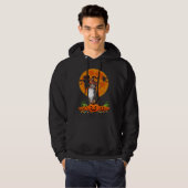 Cute Australian Shepherd Dog Witch Pumpkin Hallowe Hoodie (Voorkant volledig)