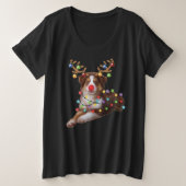 Cute Australian Shepherd Dog Xmas Holiday Gift Grote Maat T-shirt (Design voorkant)