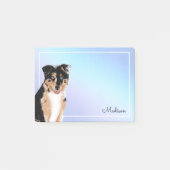 Cute Australian Shepherd Pastel Ombre Name Post-it Post-it® Notes (Voorkant)