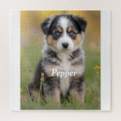 Cute Australian Shepherd Personalized Legpuzzel (Verticaal)
