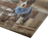 Cute Australian Shepherd Personalized Snijplank (Hoek)