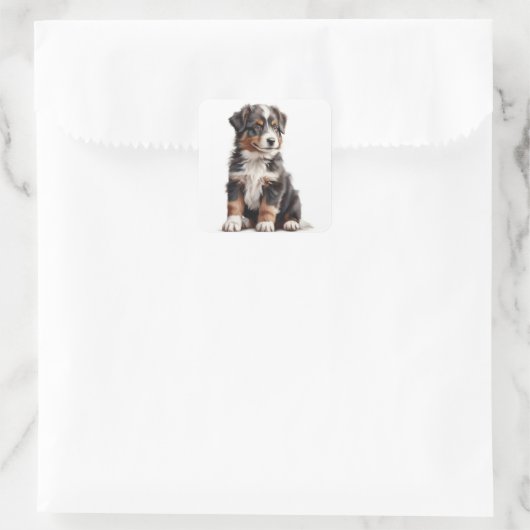 Cute Australian Shepherd Puppy Sticker (Tas)