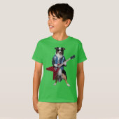 Cute Australian Shepherd Rockster Kinder T-Shirt (Voorkant volledig)