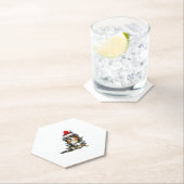 Cute Australian Shepherd Santa Kerstboom Ligh Kartonnen Onderzetters (Insitu)