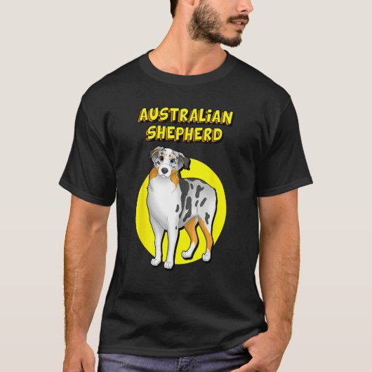 Cute Australian Shepherd T-shirt (Voorkant)