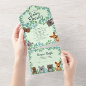 Cute Australische Dieren Baby Shower Uitnodiging (Afscheurbaar)