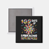 Cute Autism Awareness Embrace Differences 100 Days Magneet (Voorkant / Achterkant)
