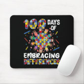Cute Autism Awareness Embrace Differences 100 Days Muismat (Met muis)