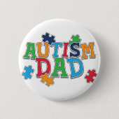 Cute Autism Dad Autistic Awareness Ronde Button 5,7 Cm (Voorkant)