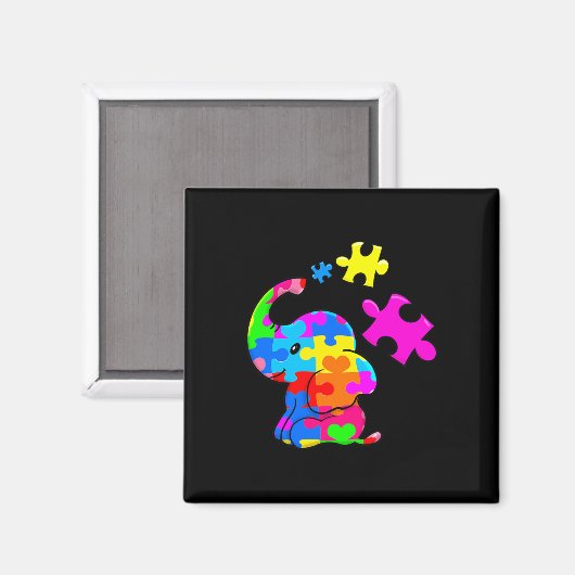 Cute Autism Elephant Autism Awareness Autistic Magneet (Voorkant / Achterkant)