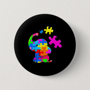 Cute Autism Elephant Autism Awareness Autistic Ronde Button 5,7 Cm