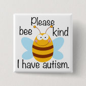 Cute Autism Pun Vierkante Button 5,1 Cm (Voorkant)