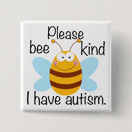 Cute Autism Pun Vierkante Button 5,1 Cm (Voorkant)