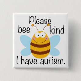 Cute Autism Pun Vierkante Button 5,1 Cm