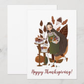 Cute Autumn Baker Bedankkaart (Voorkant / Achterkant)