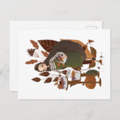 Cute Autumn Baker Briefkaart (Voorkant / Achterkant)