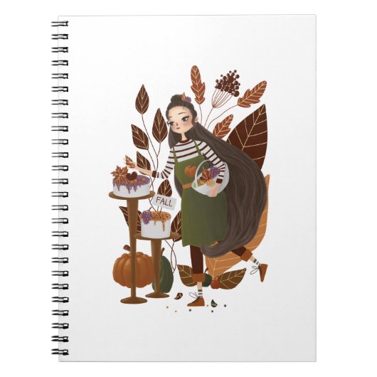 Cute Autumn Baker Notitieboek (Voorkant)