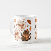 Cute Autumn Cats Mug Cozy Gift Idea Koffiemok (Voorkant links)
