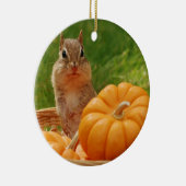 Cute Autumn Chipmunk Keramisch Ornament (Rechts)