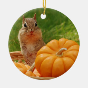 Cute Autumn Chipmunk Keramisch Ornament