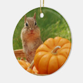 Cute Autumn Chipmunk Keramisch Ornament (Links)