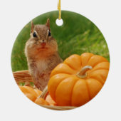 Cute Autumn Chipmunk Keramisch Ornament (Achterkant)