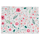 Cute Autumn Colorful Illustral Floral Pattern Groot Cadeauzakje (Achterkant)