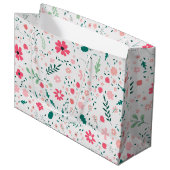 Cute Autumn Colorful Illustral Floral Pattern Groot Cadeauzakje (Voorkant Gekanteld)