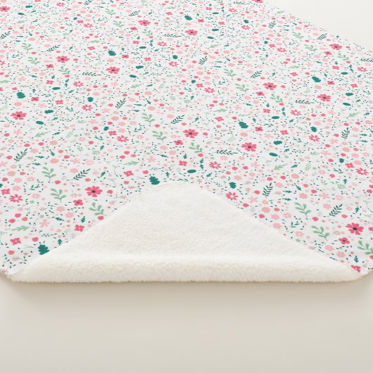 Cute Autumn Colorful Illustral Floral Pattern Sherpa Deken (3/4)