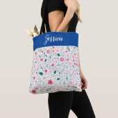Cute Autumn Colorful Illustral Floral Pattern Tote Bag (Dichtbij)