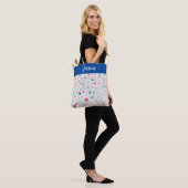 Cute Autumn Colorful Illustral Floral Pattern Tote Bag (Op model)