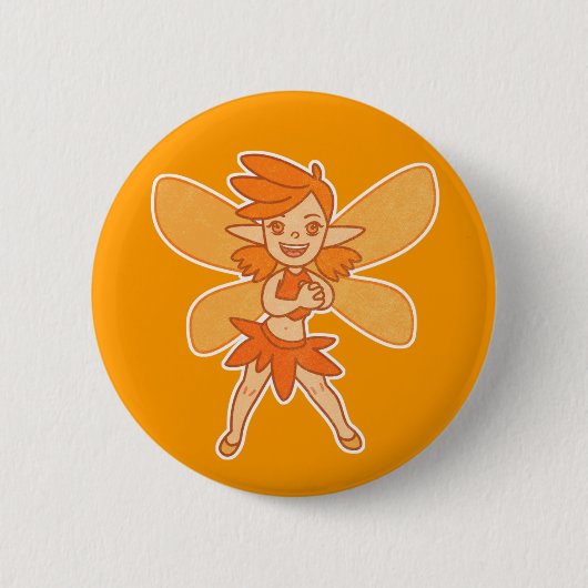 Cute Autumn Fairy Ronde Button 5,7 Cm (Voorkant)
