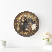 Cute Autumn Fairy with Glowing Flowers Grote Klok (Huis)