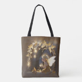 Cute Autumn Fairy with Glowing Flowers Tote Bag (Achterkant)