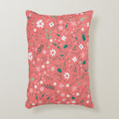 Cute Autumn Flowers Illustration Floral Pattern Accent Kussen (Voorkant(Verticaal))