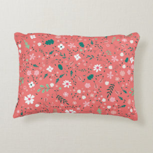 Cute Autumn Flowers Illustration Floral Pattern Accent Kussen