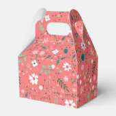 Cute Autumn Flowers Illustration Floral Pattern Bedankdoosjes (Achterkant)