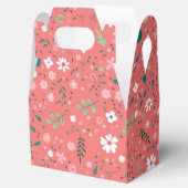 Cute Autumn Flowers Illustration Floral Pattern Bedankdoosjes (Geopend)
