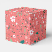 Cute Autumn Flowers Illustration Floral Pattern Bedankdoosjes (Achterkant)