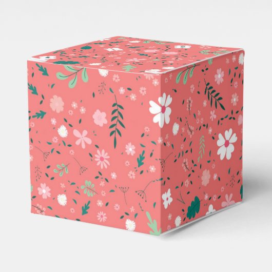 Cute Autumn Flowers Illustration Floral Pattern Bedankdoosjes (Voorkant Zijde)