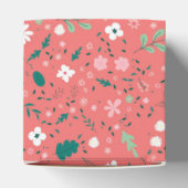 Cute Autumn Flowers Illustration Floral Pattern Bedankdoosjes (Bovenkant)