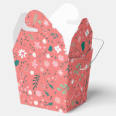 Cute Autumn Flowers Illustration Floral Pattern Bedankdoosjes (Geopend)