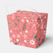 Cute Autumn Flowers Illustration Floral Pattern Bedankdoosjes (Achterkant)