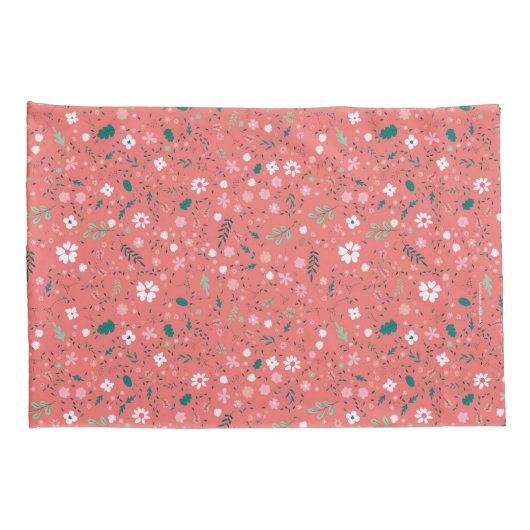 Cute Autumn Flowers Illustration Floral Pattern Kussensloop (Achterkant-Rechts)